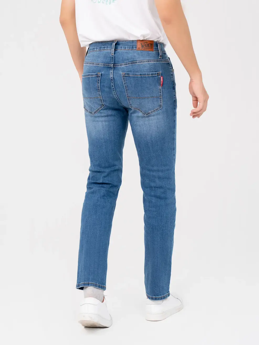 Quần Jeans Nam Slim Fit Coolmax Mác Kẹp Yody Denim - Xanh nhạt - 28