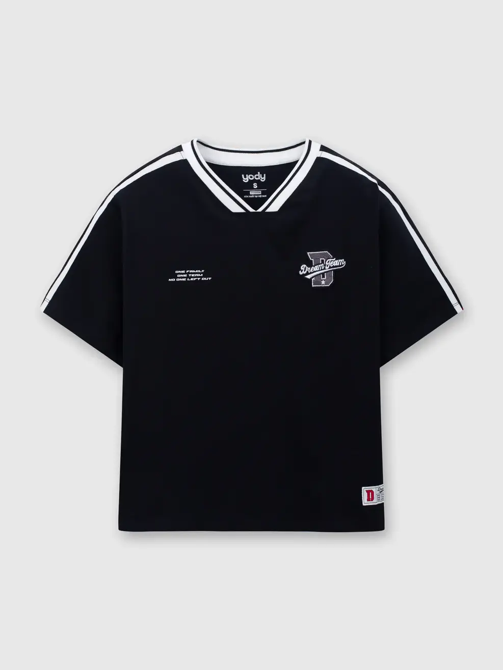 Áo Phông Cổ Tim Dream Team - ĐEN 002 - S