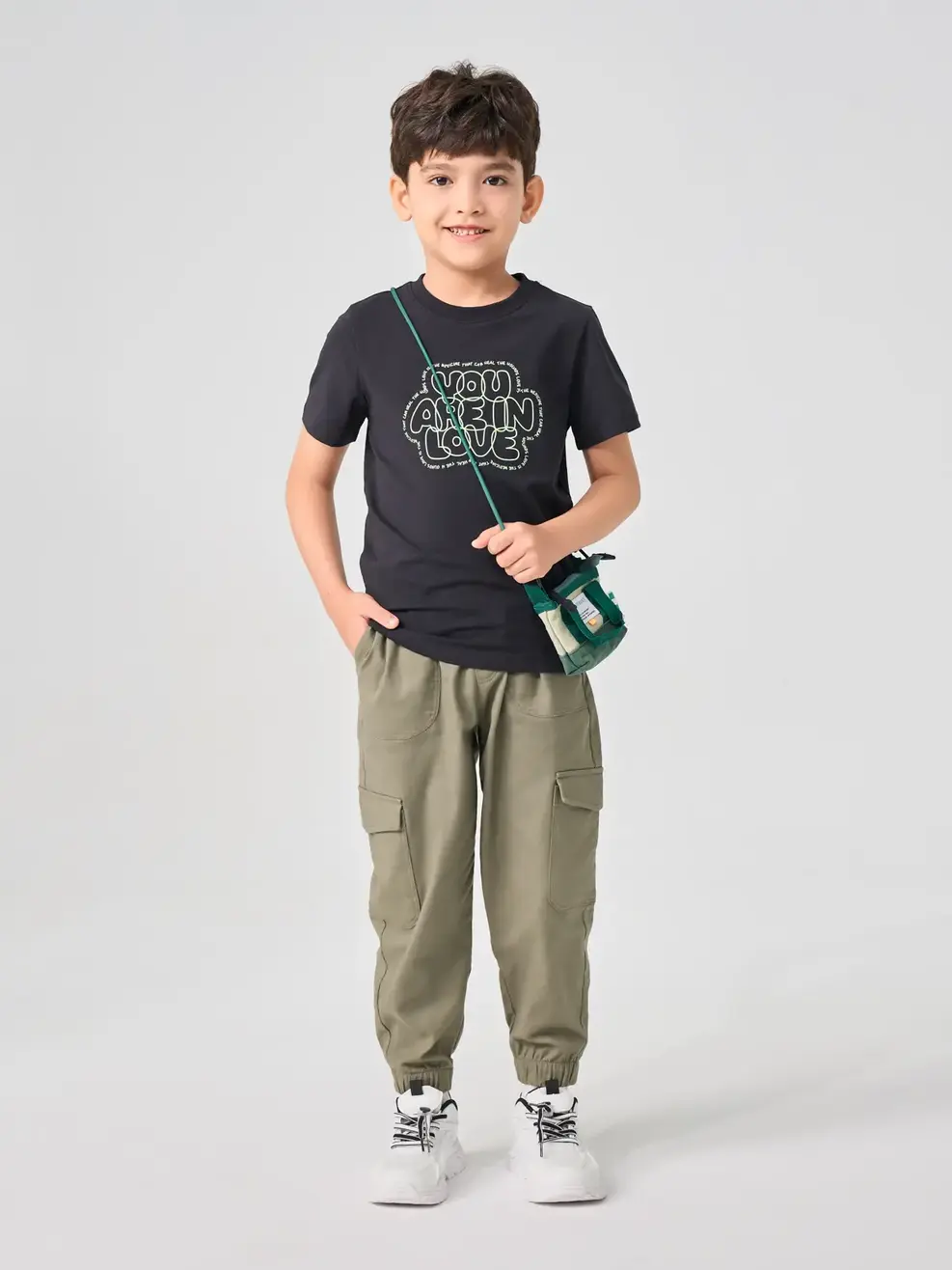 T-shirt Kid You Are Loved - Đen - 2-3
