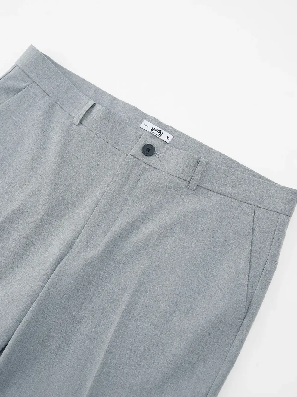 Quần Âu Nam Ngang Mắt Cá Chân Khóa Kéo - Xám melanger 041 - 29
