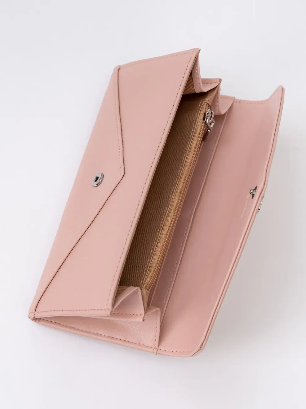 Ví nữ dài da nhân tạo crossgrain - Hồng