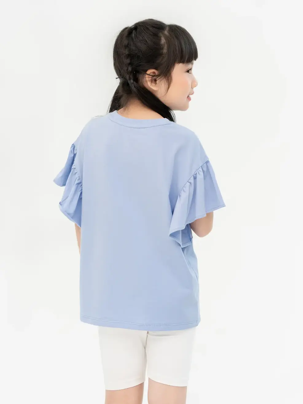 T-shirt Kid In Hoa Cúc Ngực - Tím - 2