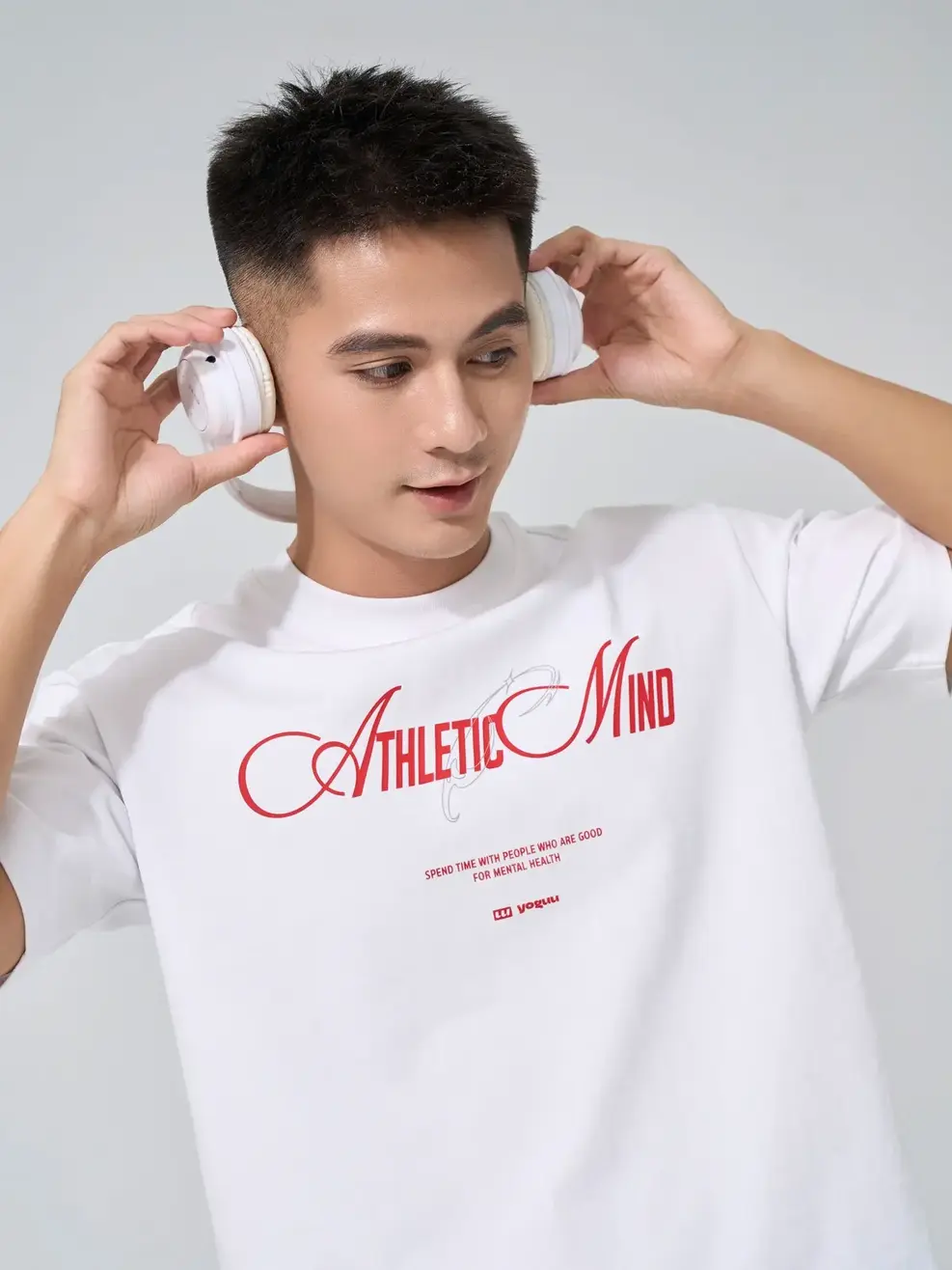T-shirt Oversize Athletic Mind - Trắng - 0