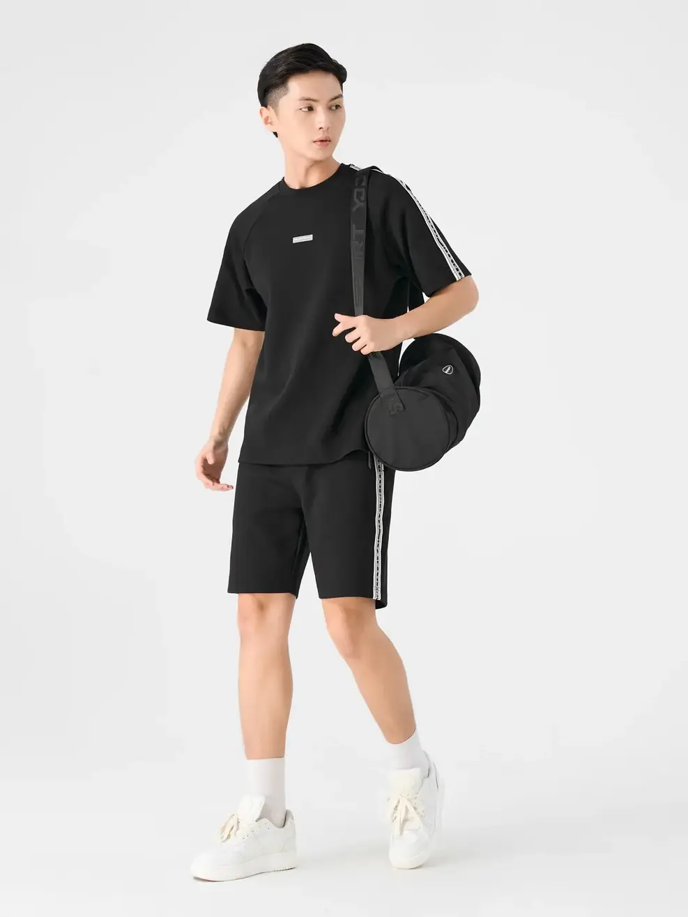 Đồ Bộ Nam Phối Dây Dệt - Đen - M