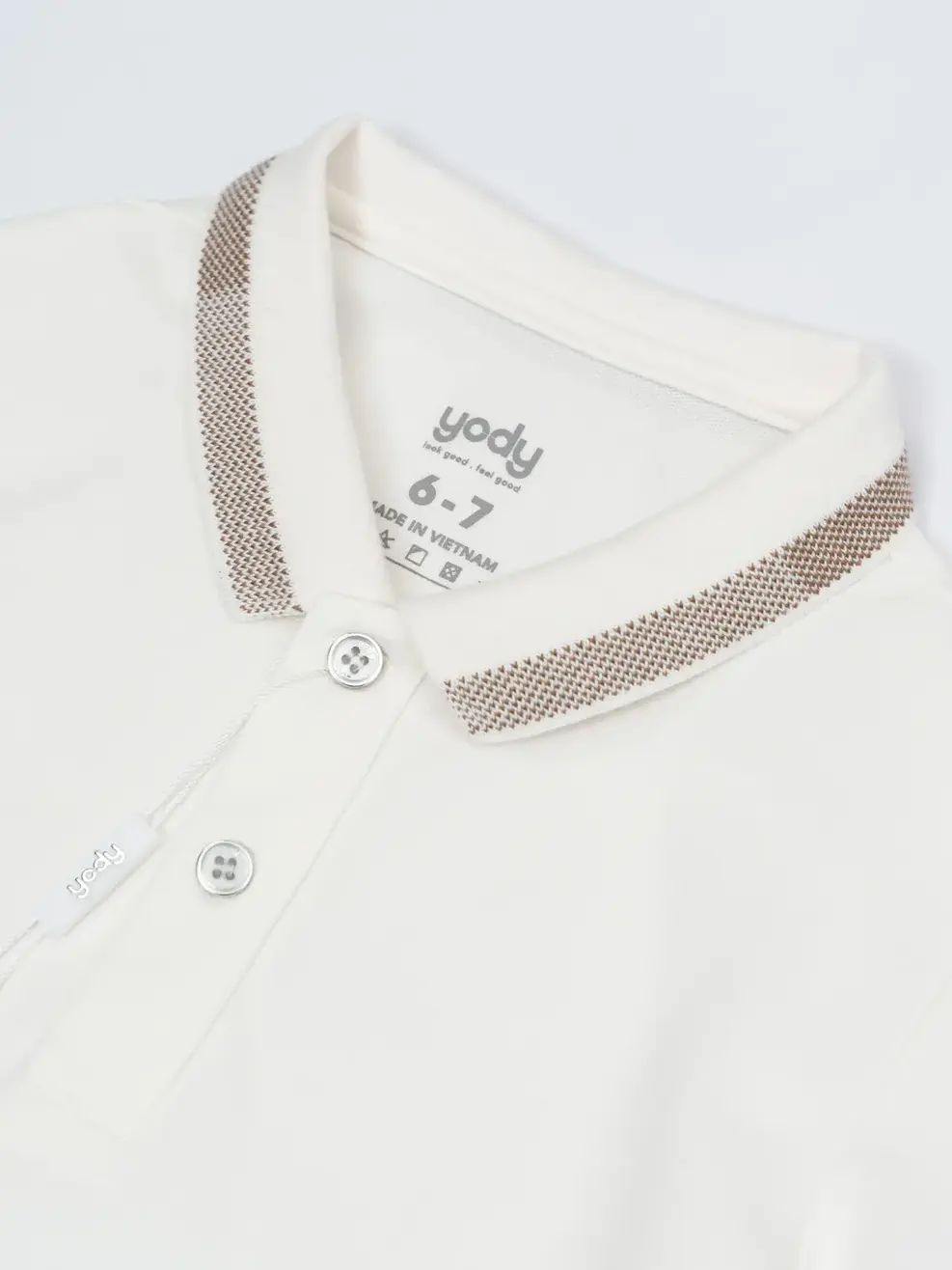 Áo Polo Trẻ Em Mắt Chim Bo PhốiKID3052) - Trắng - 12