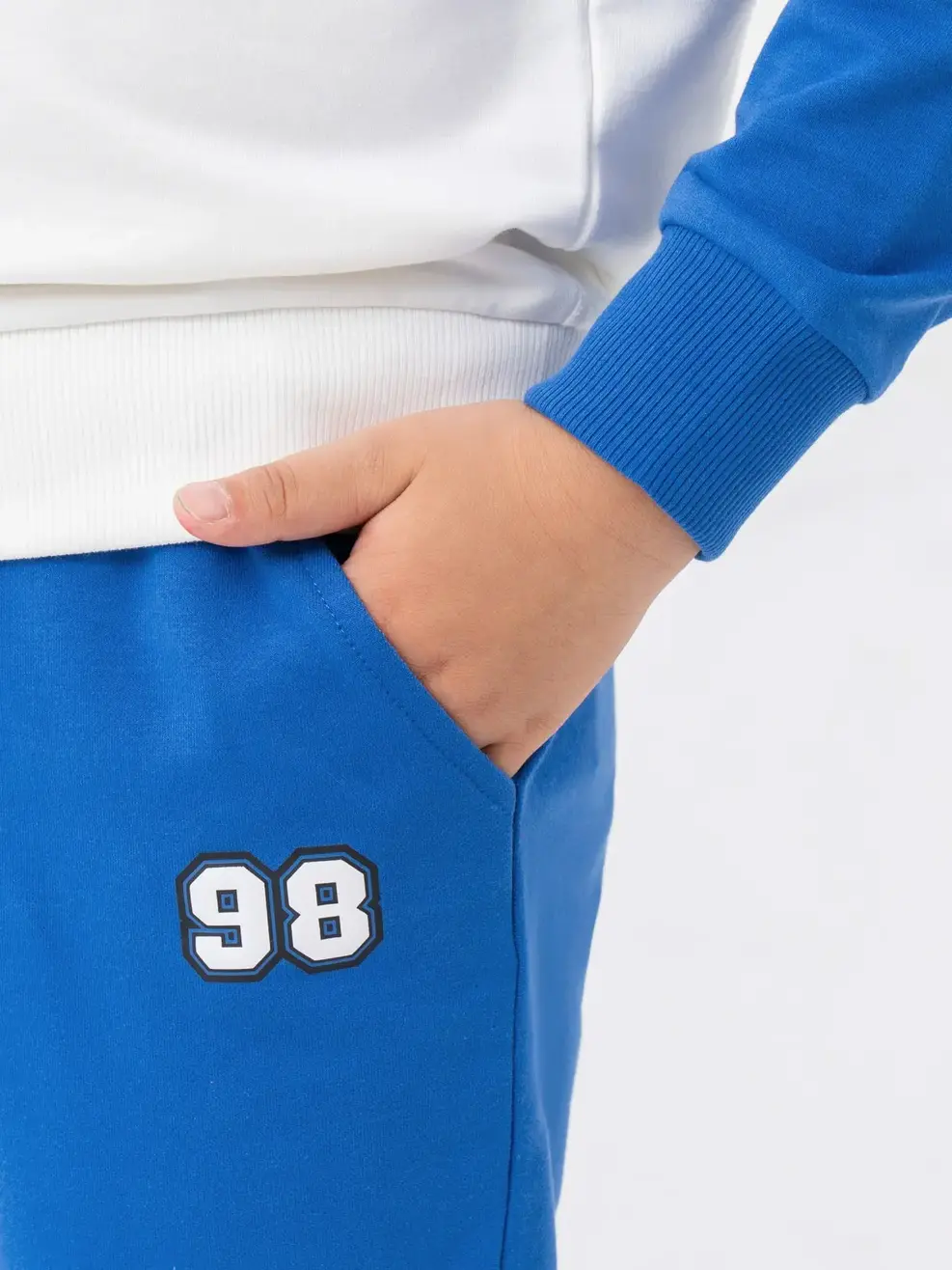 Bộ Thu Đông Kid Nhỏ Tay Raglan - Xanh coban - 2