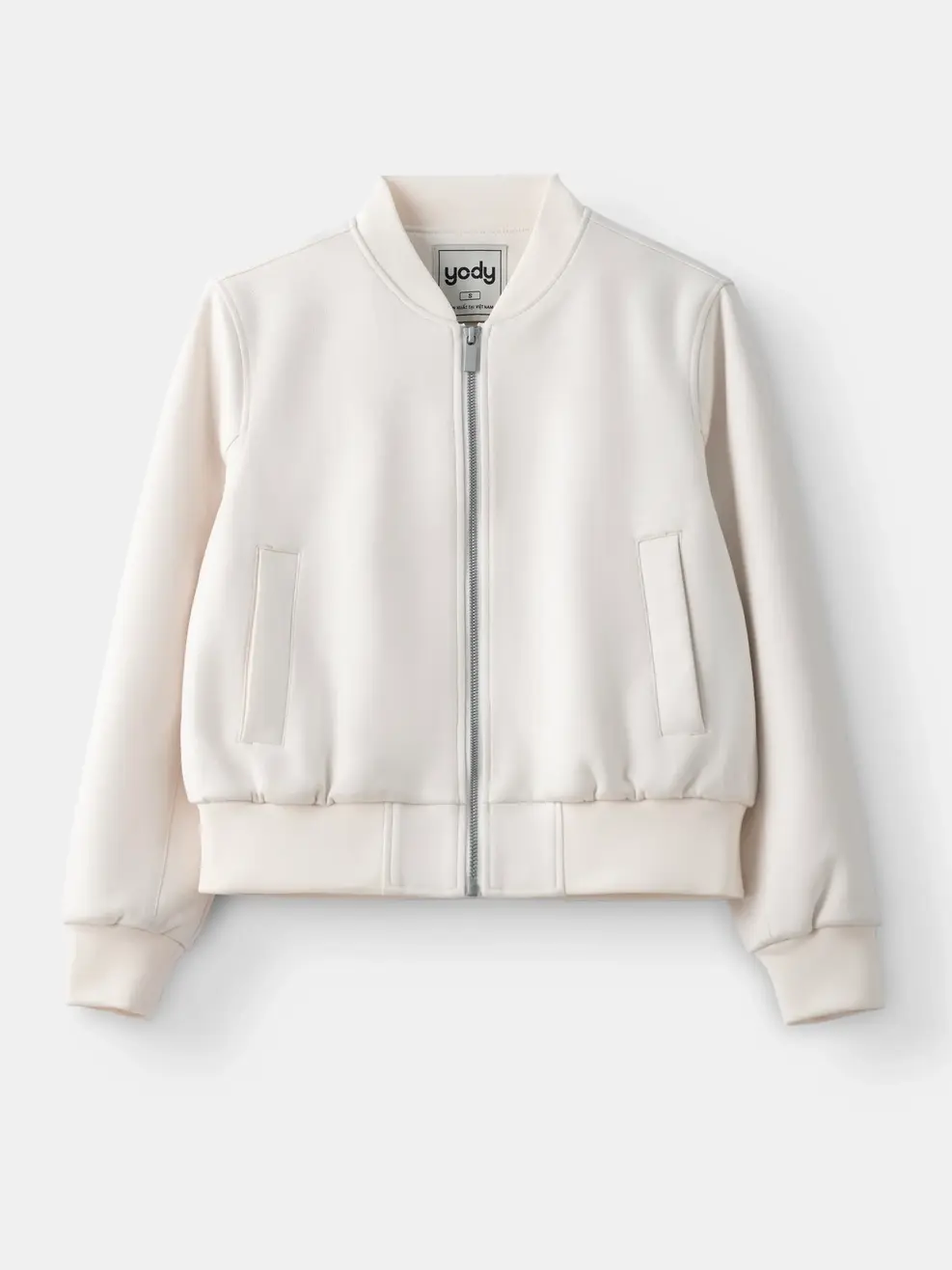 Áo Khoác bomber suede - Trắng 047 - S