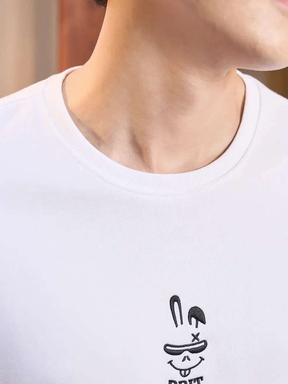 Áo gia đình thêu thỏ - Trắng - M