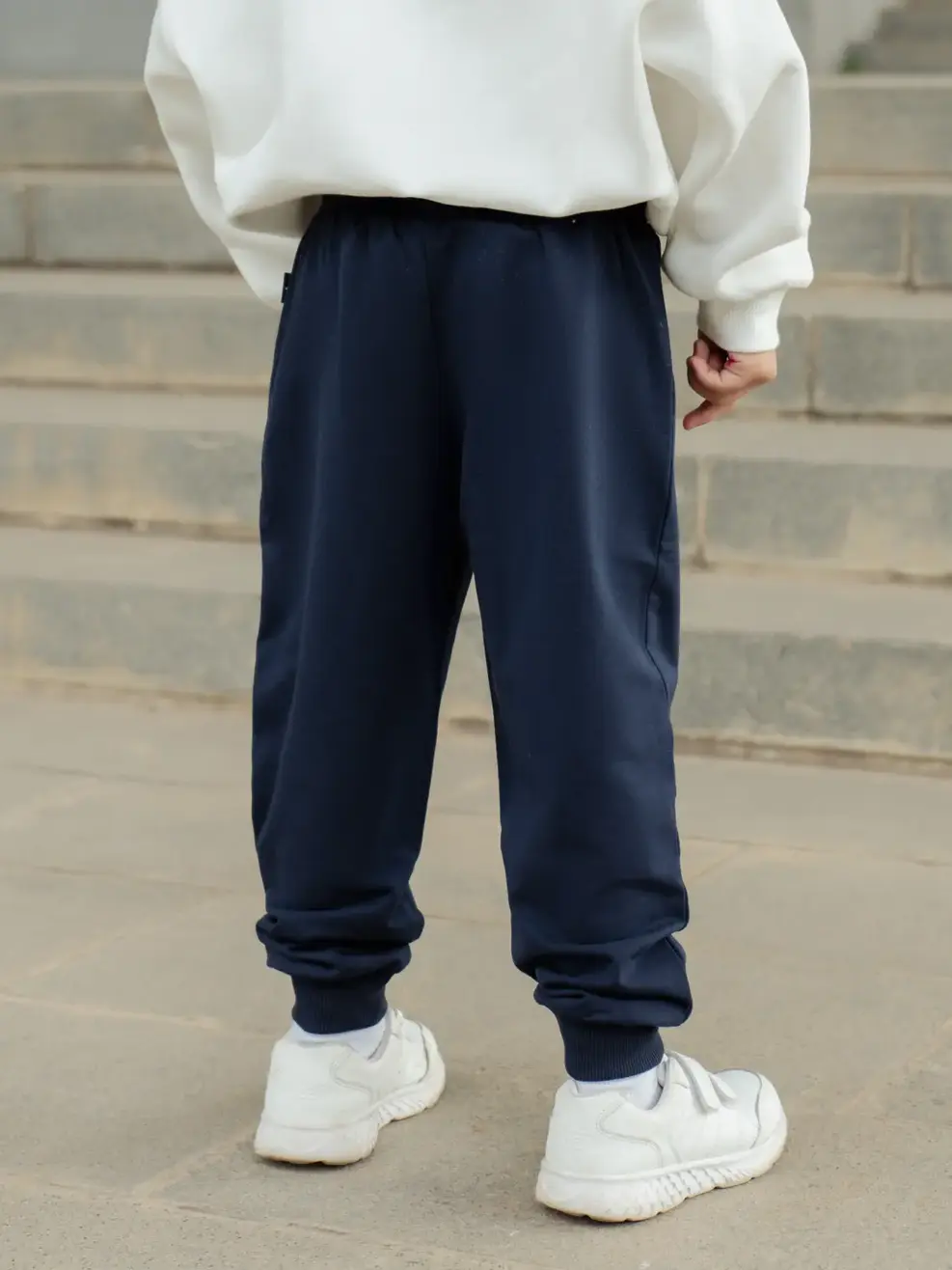 Quần nỉ kid túi khóa - Navy - 2