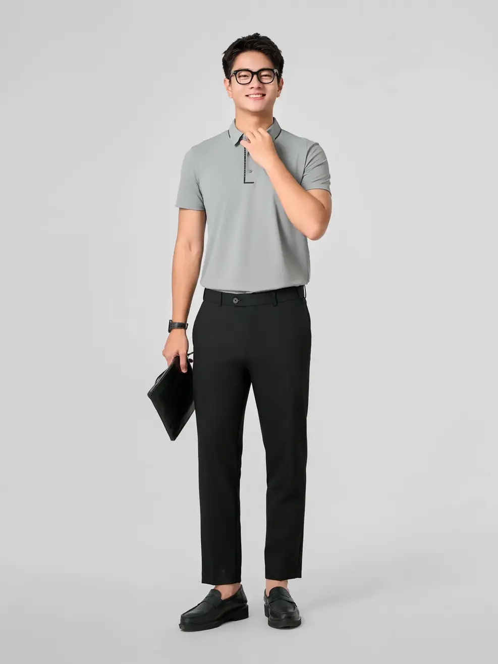 Áo Polo Seamless Tech Training - Xám 011 - L