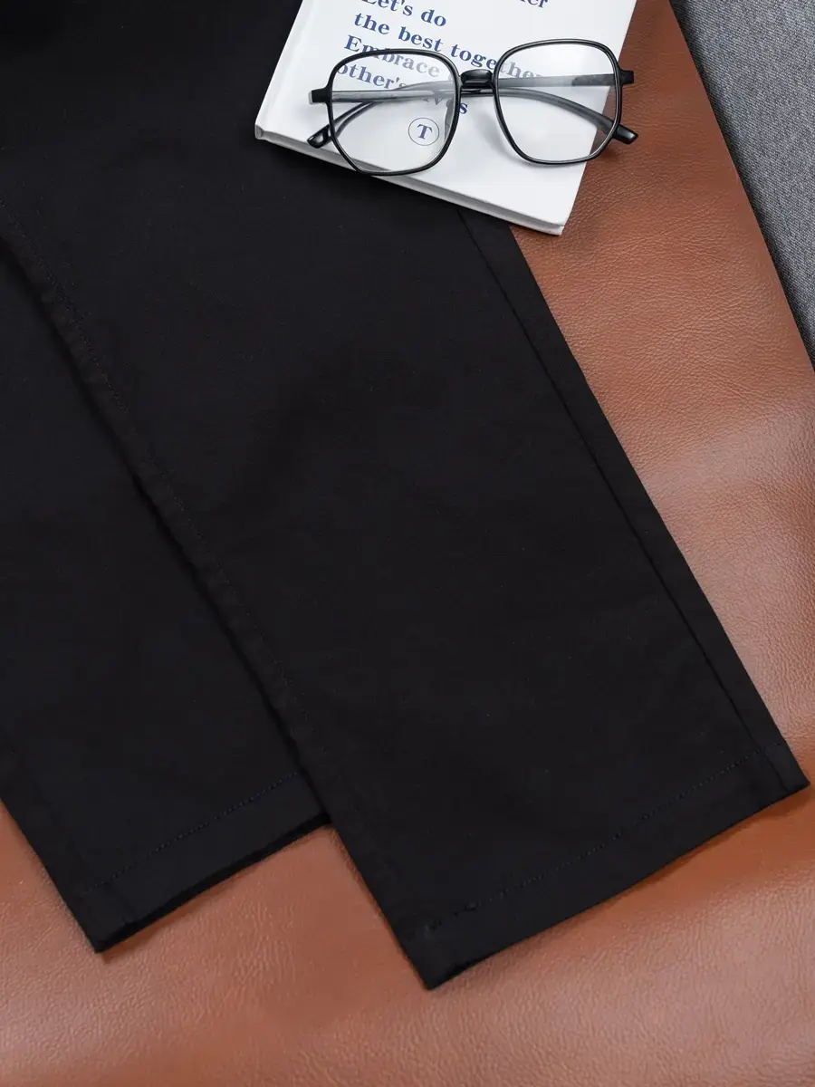 Quần kaki nam Regular - Đen - 29