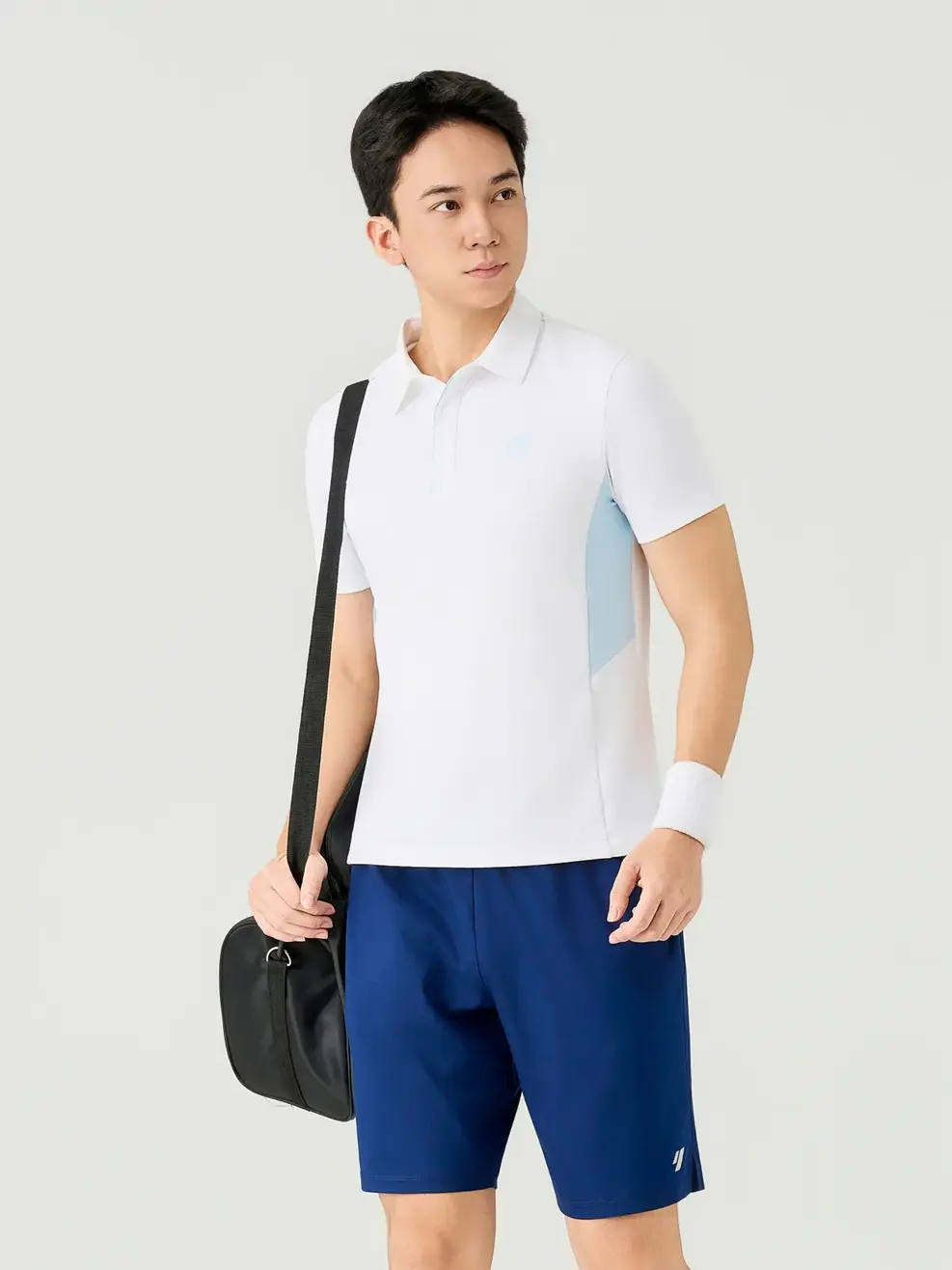 Áo Polo Sport Nam Slim Phối Thân - White 004 - M