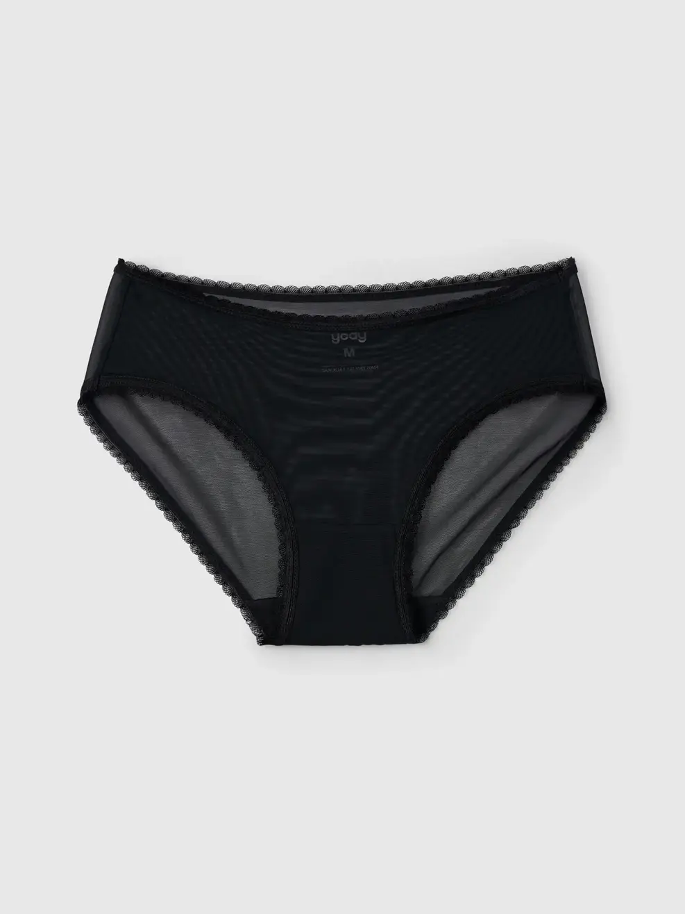 Quần Lót Nữ Lưới Phối Ren - ĐEN 002 - M