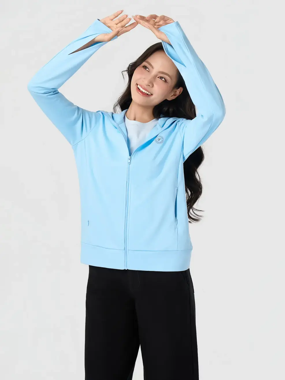 Áo Khoác Chống Nắng Nỉ Dày Dặn - Xanh Da Trời 240 - S