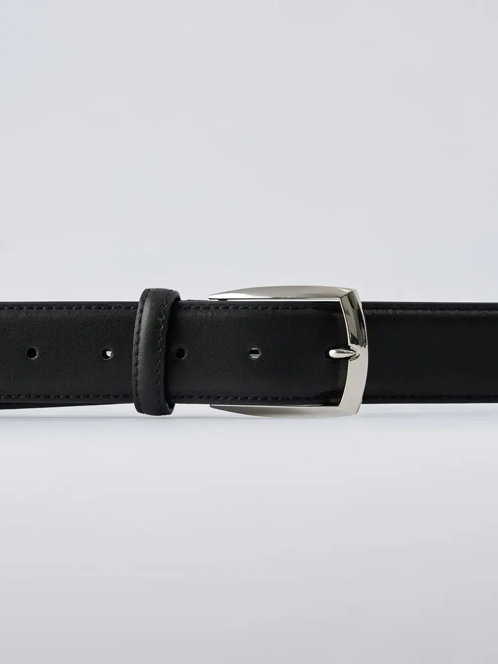 Thắt Lưng Nam Da Bò Khóa Cài Kim Loại 01 - ĐEN PHỐI BẠC 041 - 125