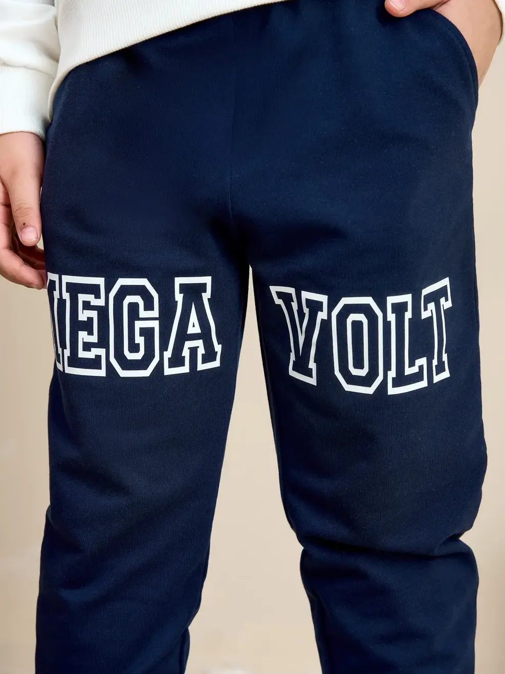 Bộ đồ kid in mặt cười - Trắng phối navy. - 2