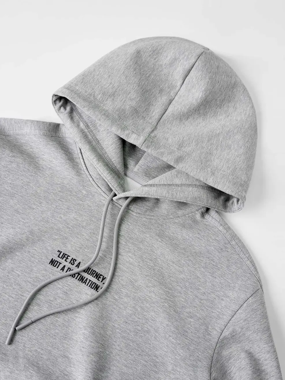 Bộ Đồ Nỉ Hoodie Nam In Chữ Ngực - Melange xám 52 - M