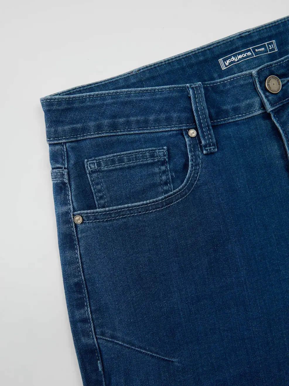 Quần Jean Nam Baggy Tôn Dáng Rayon - xanh trung - 28