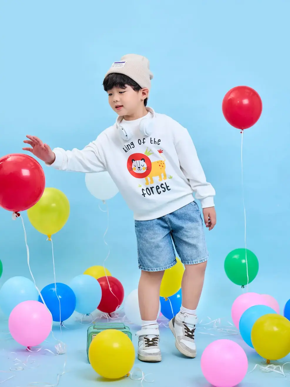 Áo nỉ kid Lion King - Trắng - 2