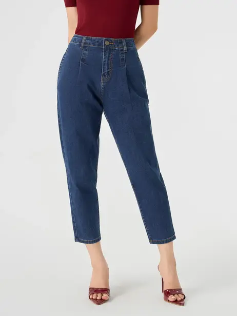 Quần Jeans Baggy Cạp Liền Co Giãn