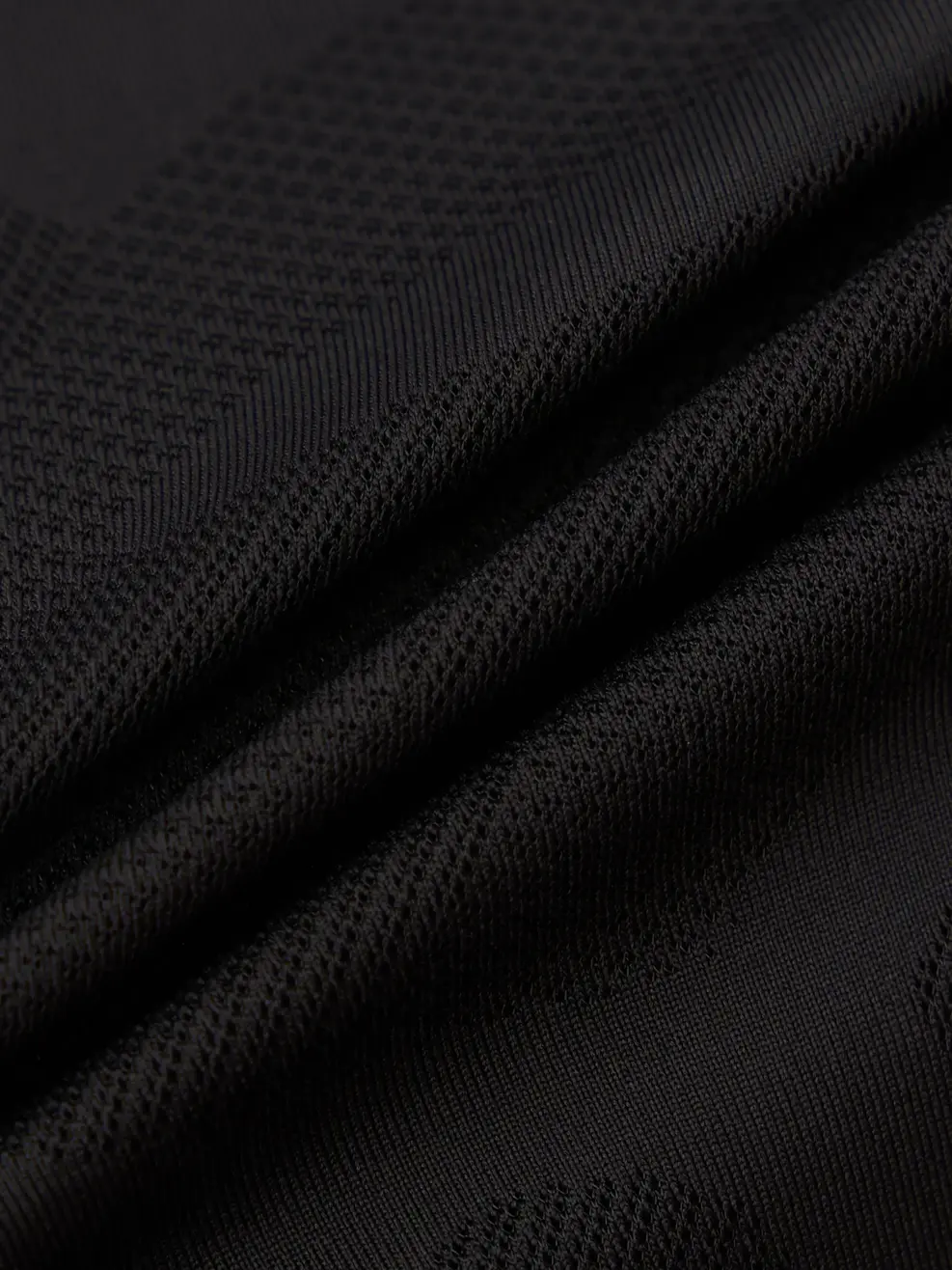 Áo Phông Nam Thể Thao Dệt Jacquard Thoáng Khí In Ngực - Đen 001