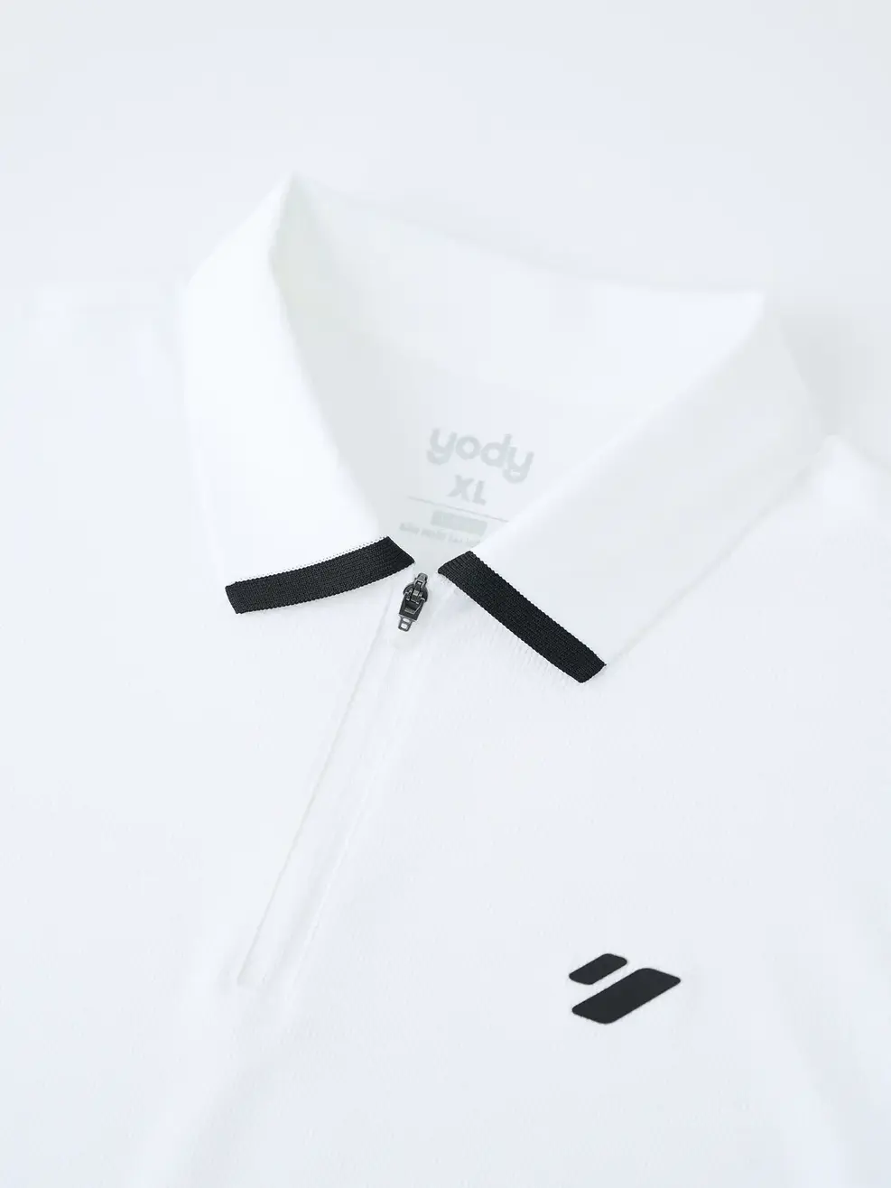 Áo Polo Nam Slim Có Khóa Kéo - White 004 - M