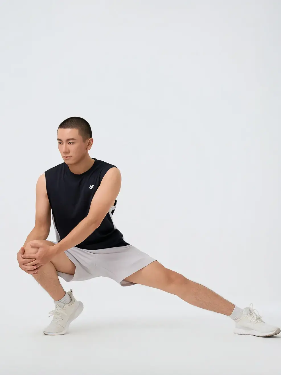 Áo Ba Lỗ Thể Thao Vai Chờm Phối Sườn - ĐEN 002 - M