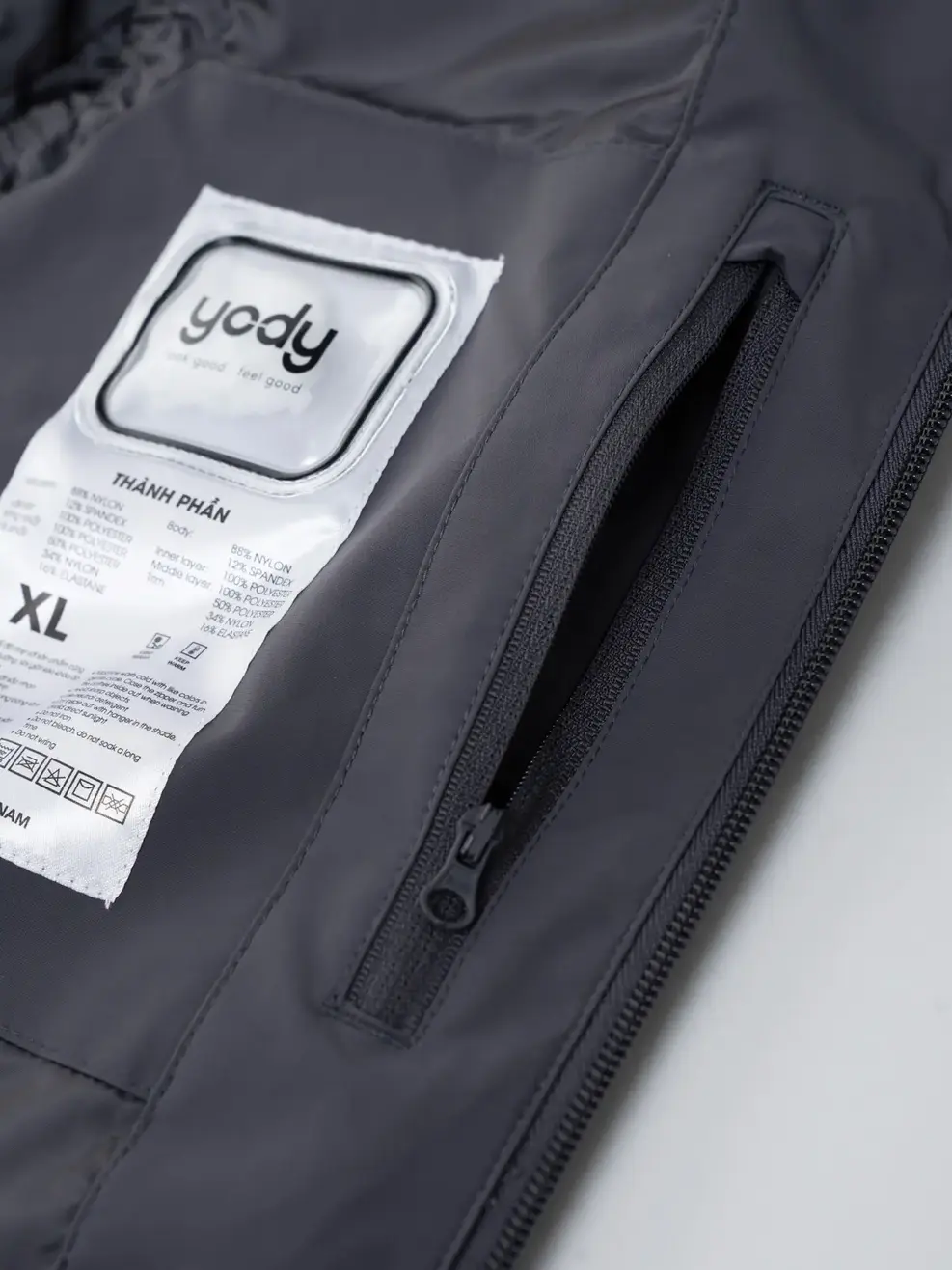 Phao Vip Nam Gile Ép Bonding - Ghi Đậm - M