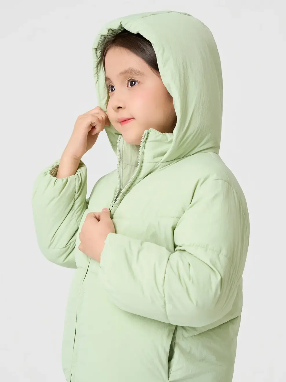 Áo Phao Kid Chần Bông Mũ Liền - Xanh Lá 096 - 110