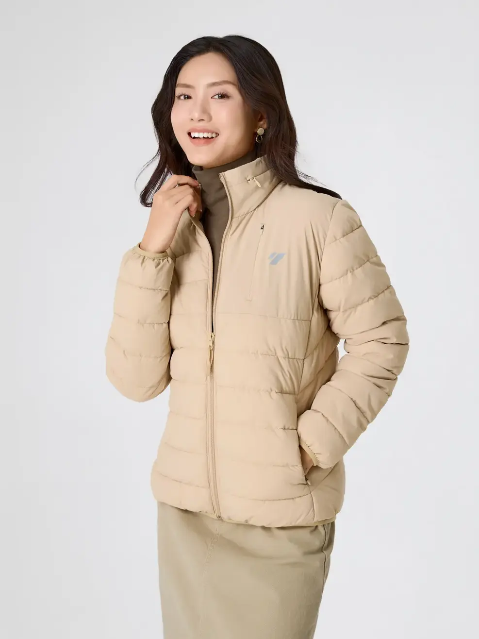 Áo Phao Nữ Mũ Ẩn 4S.Plus - Nâu 177 - S