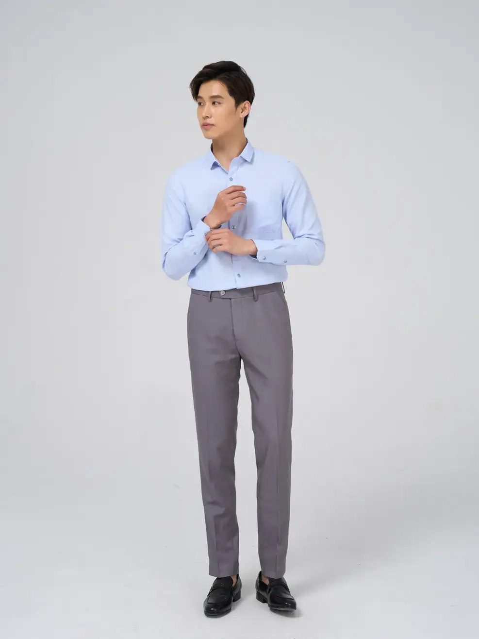 Quần âu nam slim 29 - Ghi sáng - 2XL