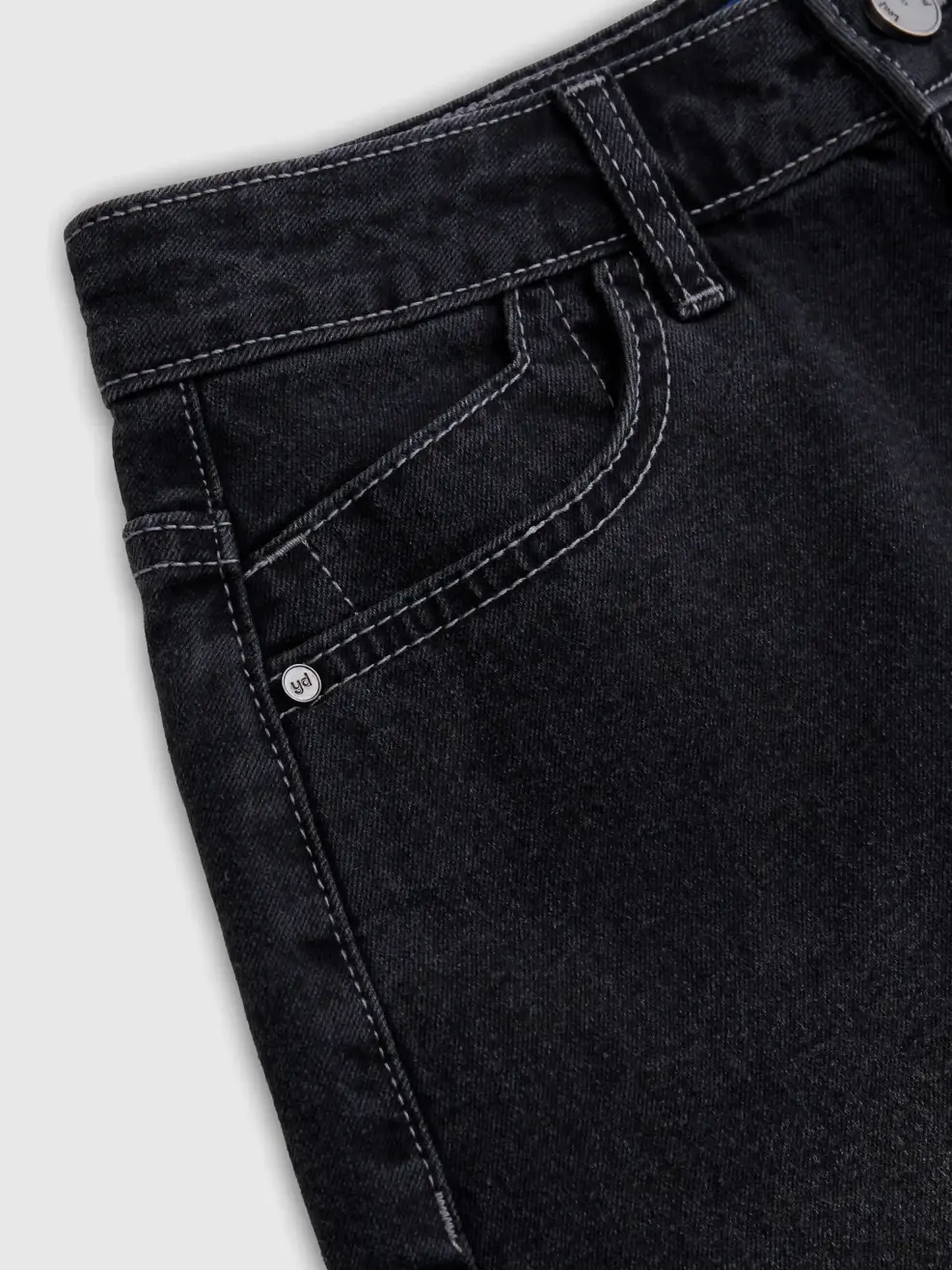 Quần Short Jeans Nữ Regular - Đen 012 - 26