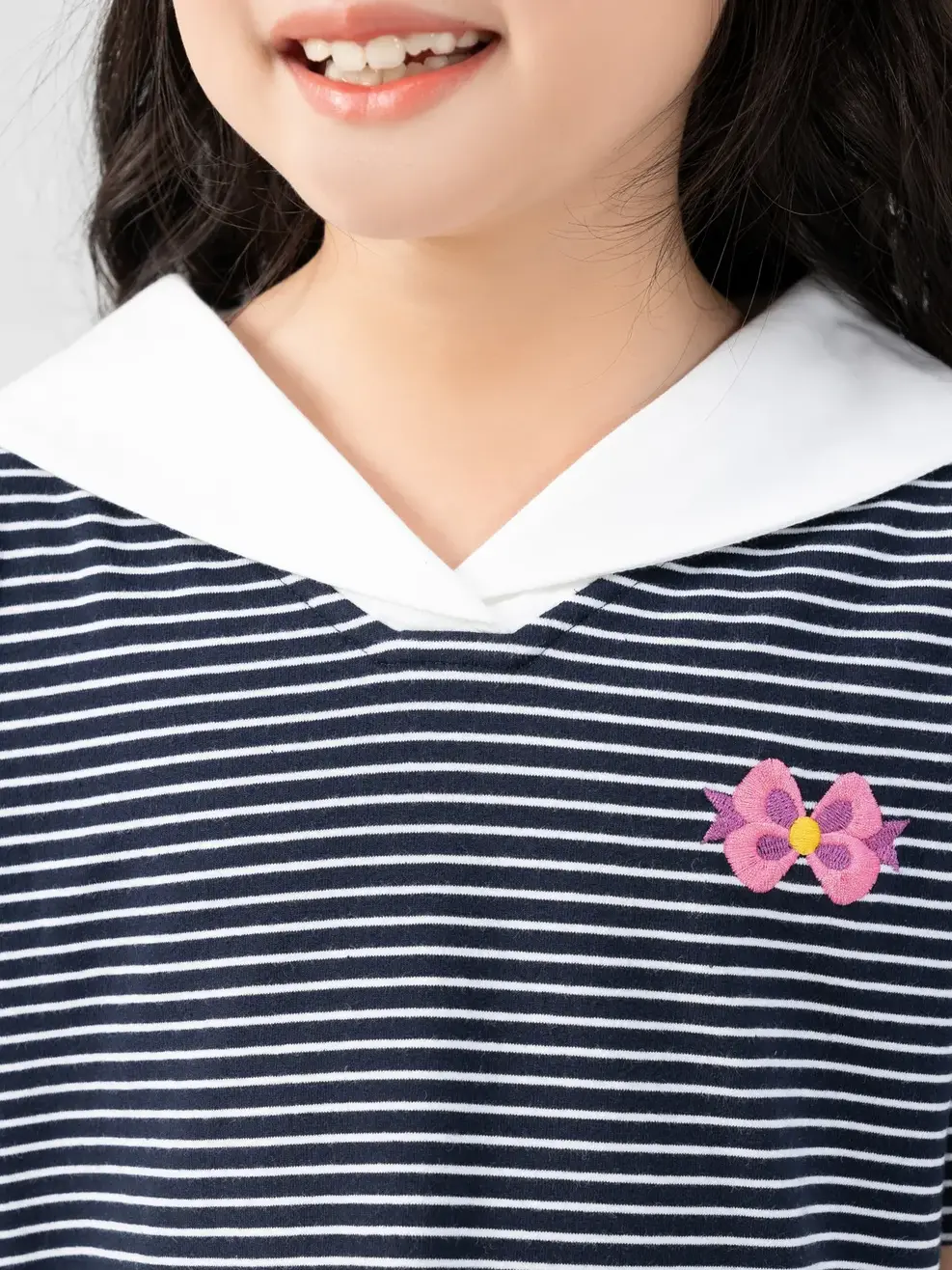 Áo Thun Trẻ Em Cổ Thủy Thủ - Kẻ navy - 2