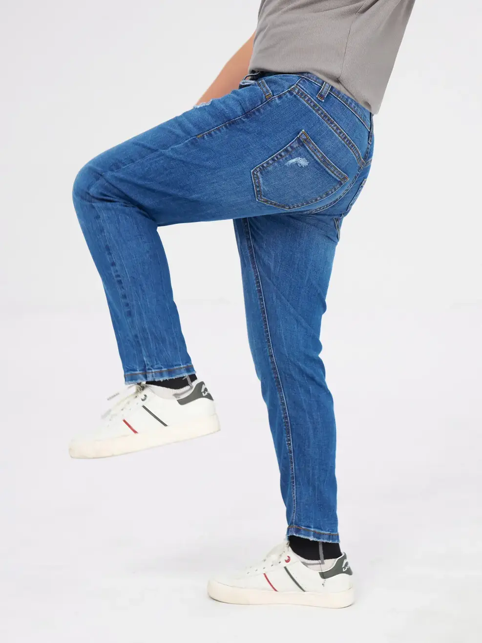 Quần Jeans Kid Slim Bé Trai Mềm Nhẹ Co Dãn - Xanh đậm - 8