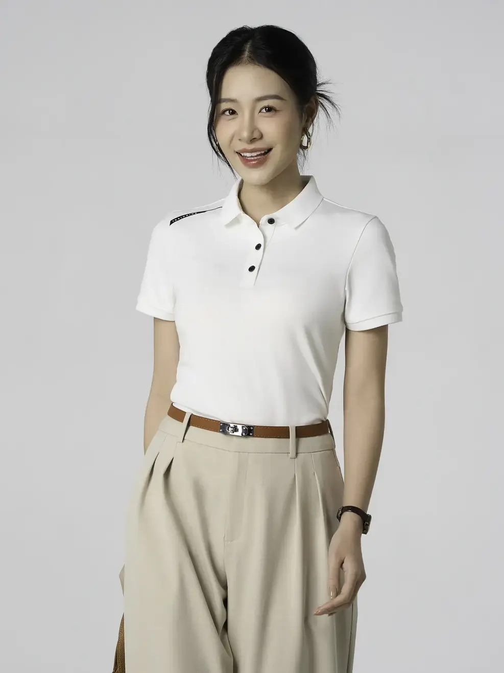 Áo Polo Ponte Roma Cool In Vai - TRẮNG 012 - S