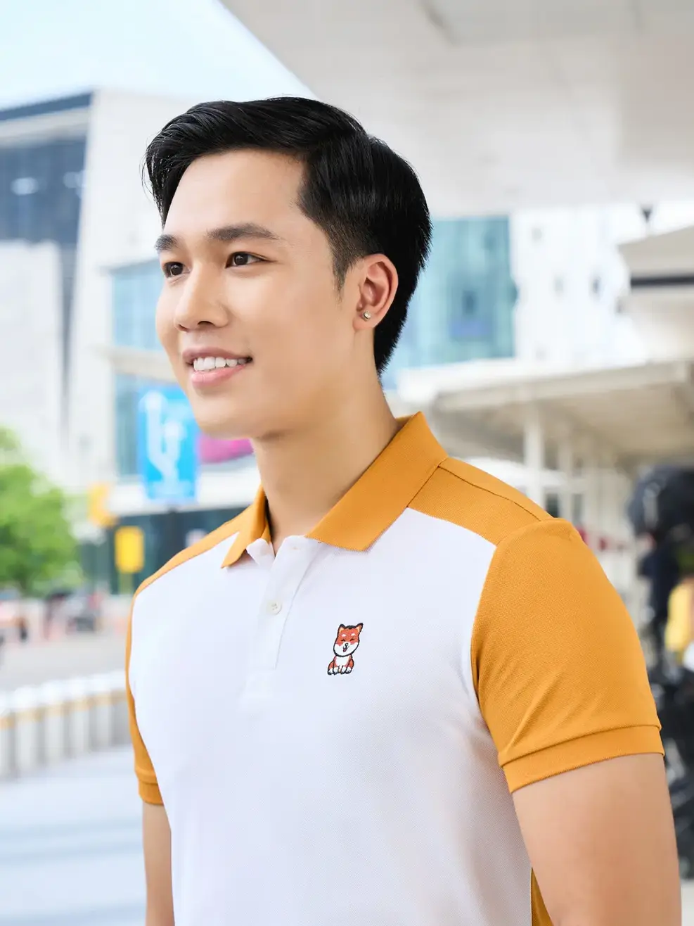 Áo Polo Nam Cafe thêu chó - Vàng - 3XL