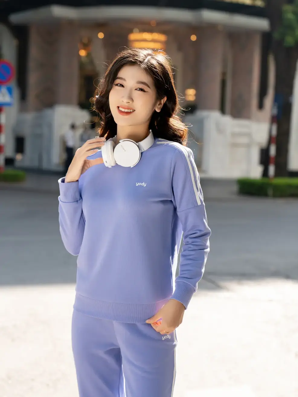 Bộ Đông Nữ In Chữ YODY - Tím - S