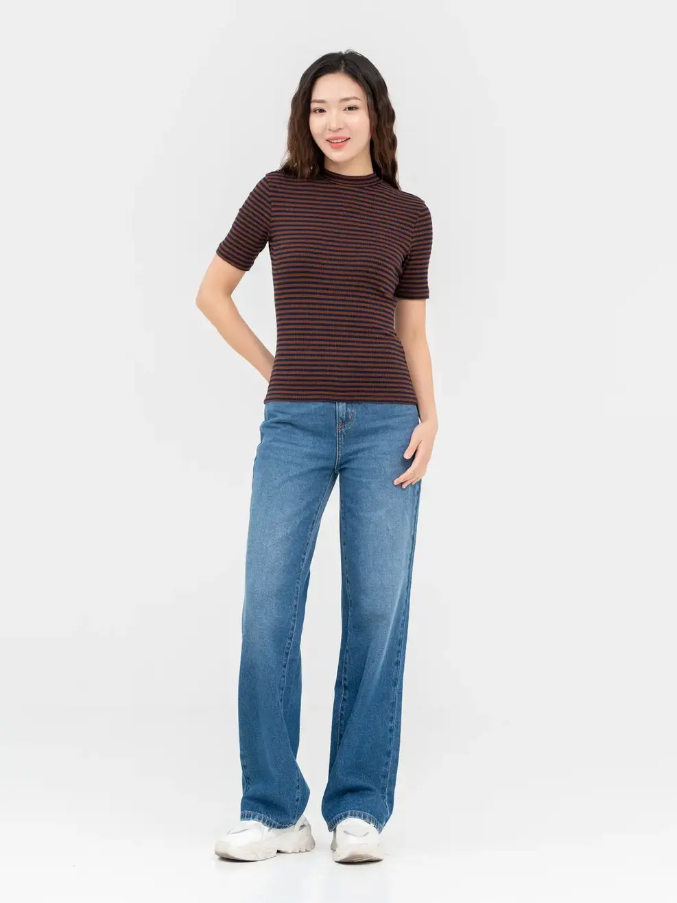 Áo Thu Đông Nữ Tay Lỡ - Nâu Navy - S