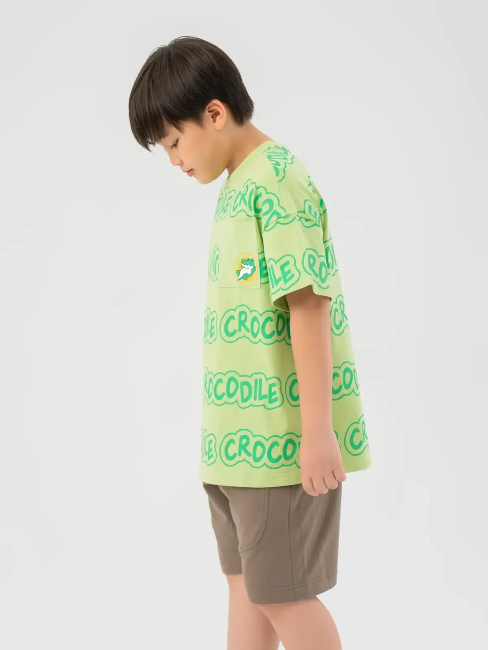 T-shirt Kid In Chữ Crocodile Cotton Usa - Xanh Lá - 8