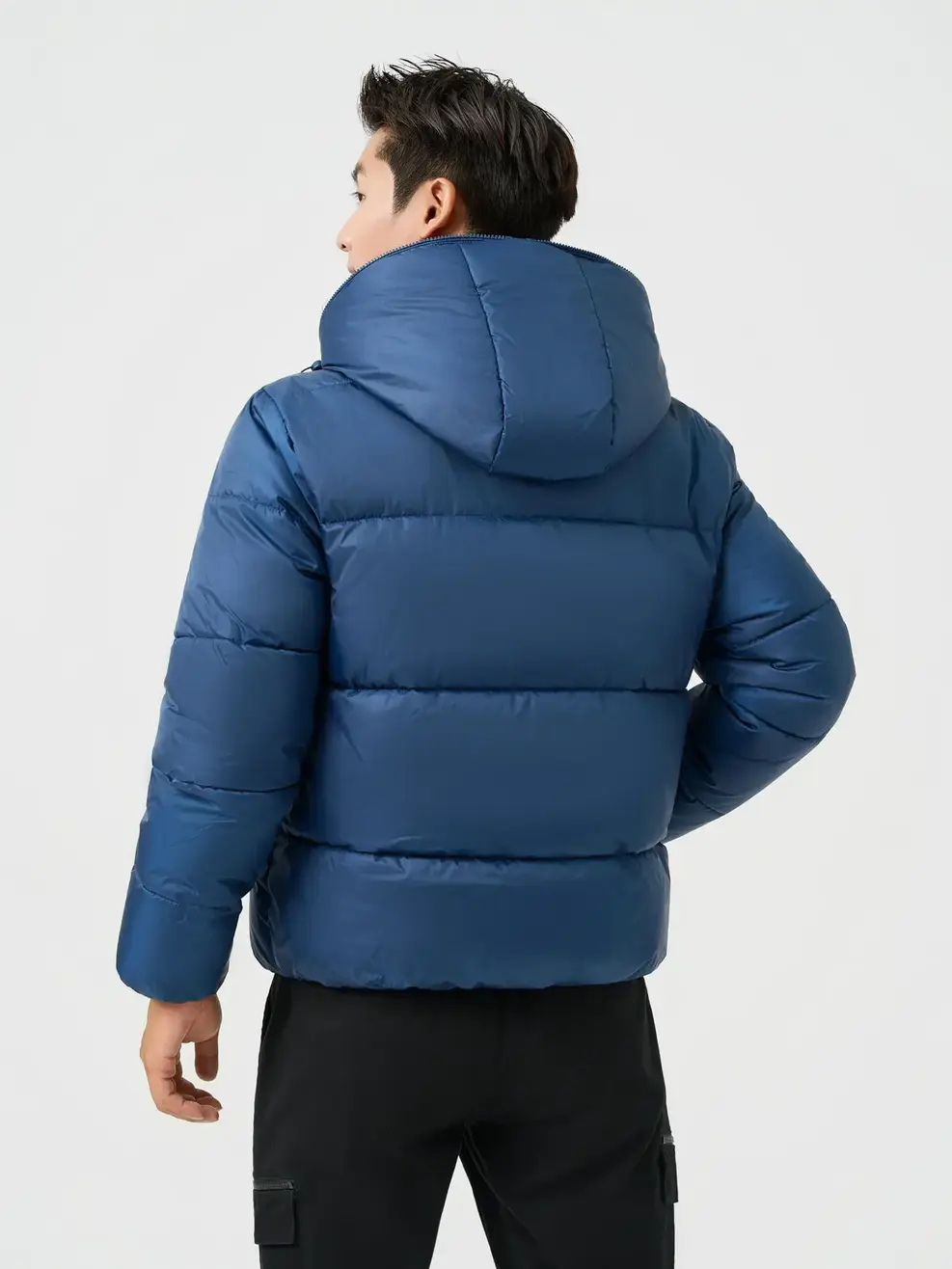 Áo Phao VIP Nam Mũ Liền Kéo Khóa Siêu Ấm - Tím Than 006 - M