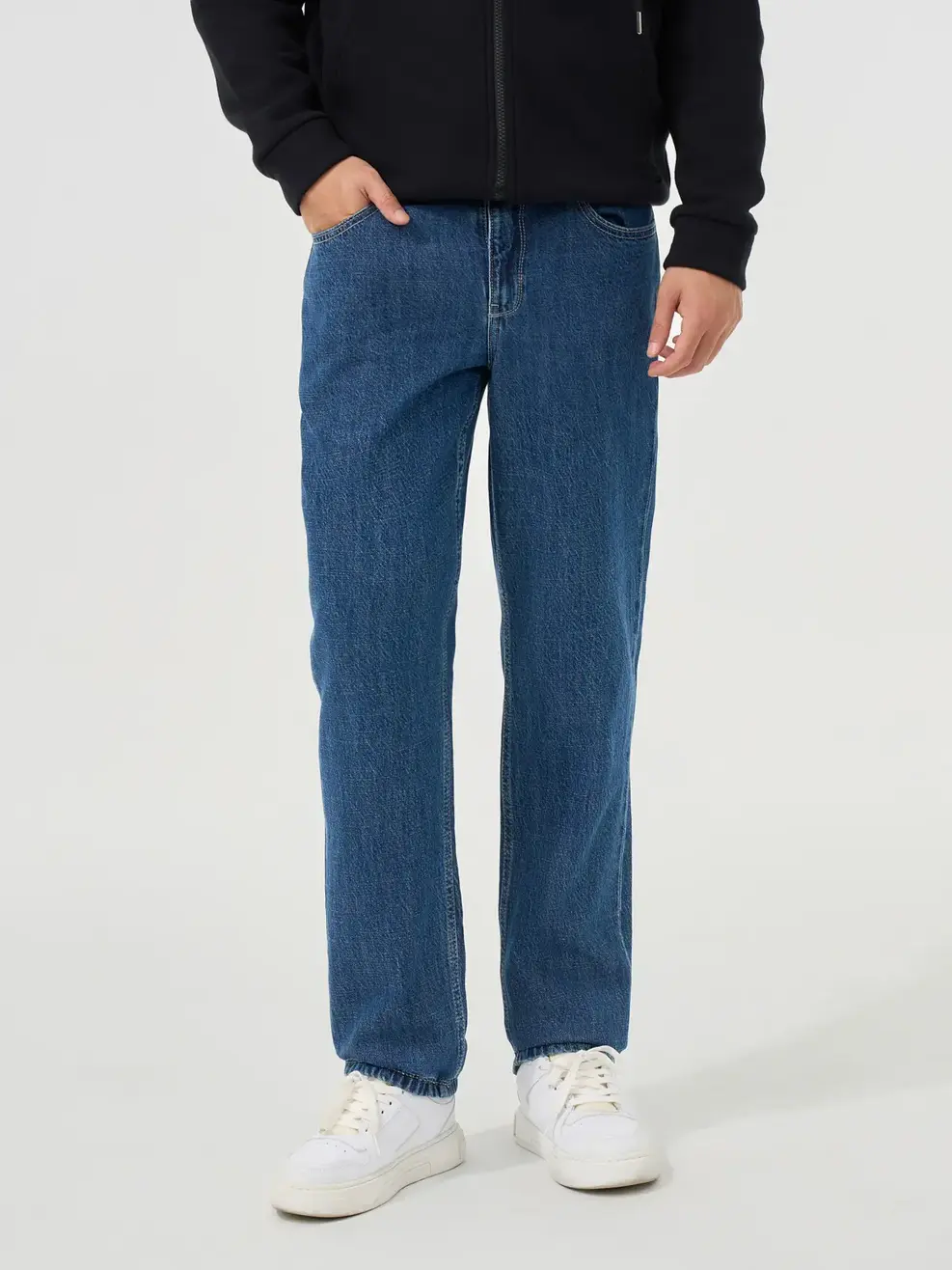 Quần Jeans Nam Gai Xanh Regular - Màu chàm 002 - 28