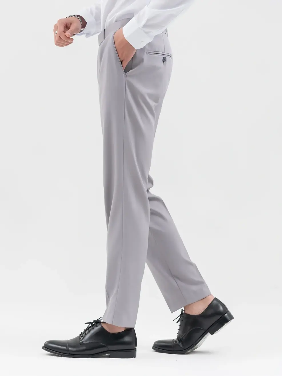 Quần Âu Nam Cạp Di Động - Xám - 29