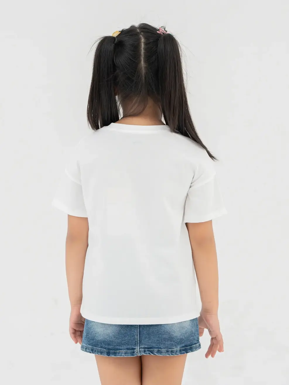 T-shirt Kid Bé In Hươu Cao Cổ - Trắng - 2