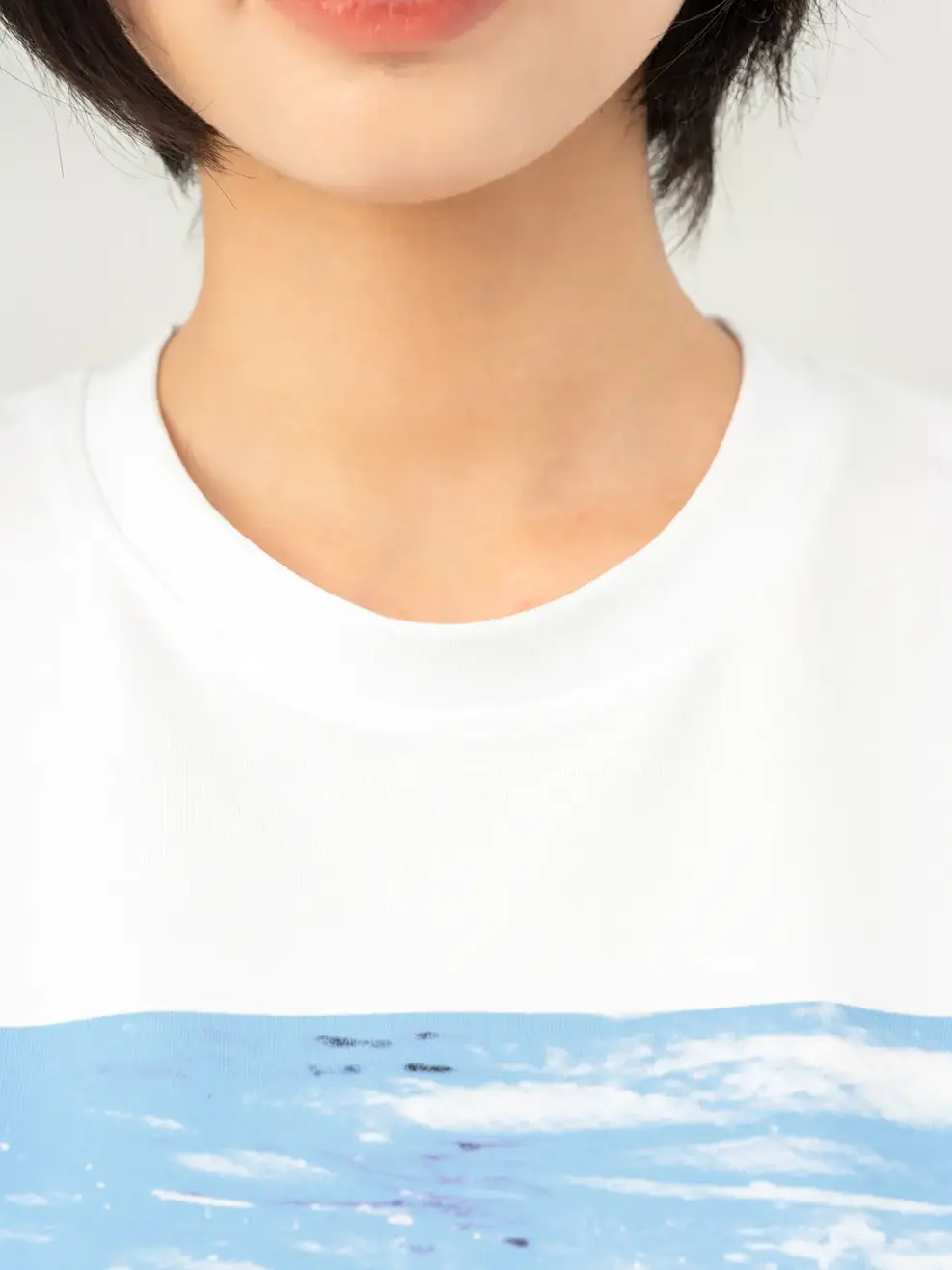 T-shirt Nữ Dáng Rộng In Cá Heo Bột Ngô - Trắng 1 - S