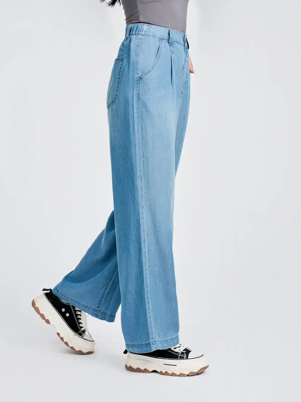 Quần Jeans Giấy Tencel Suông 1 Ly (QJN7062) - Màu chàm 003 - 27
