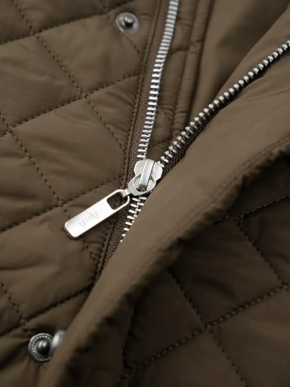 Áo Phao Nam Trần Trám Nẹp Giấu Khoá - Rêu - M