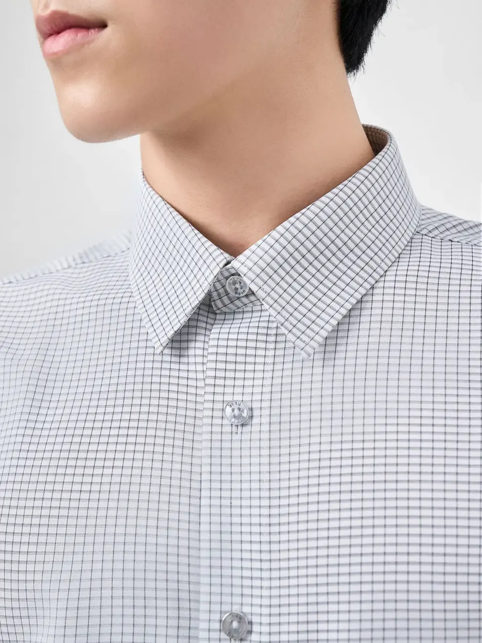 Áo Sơ-mi Nam Dài Tay Nano Kẻ Caro Phom Regular - Kẻ Xám 172 - M