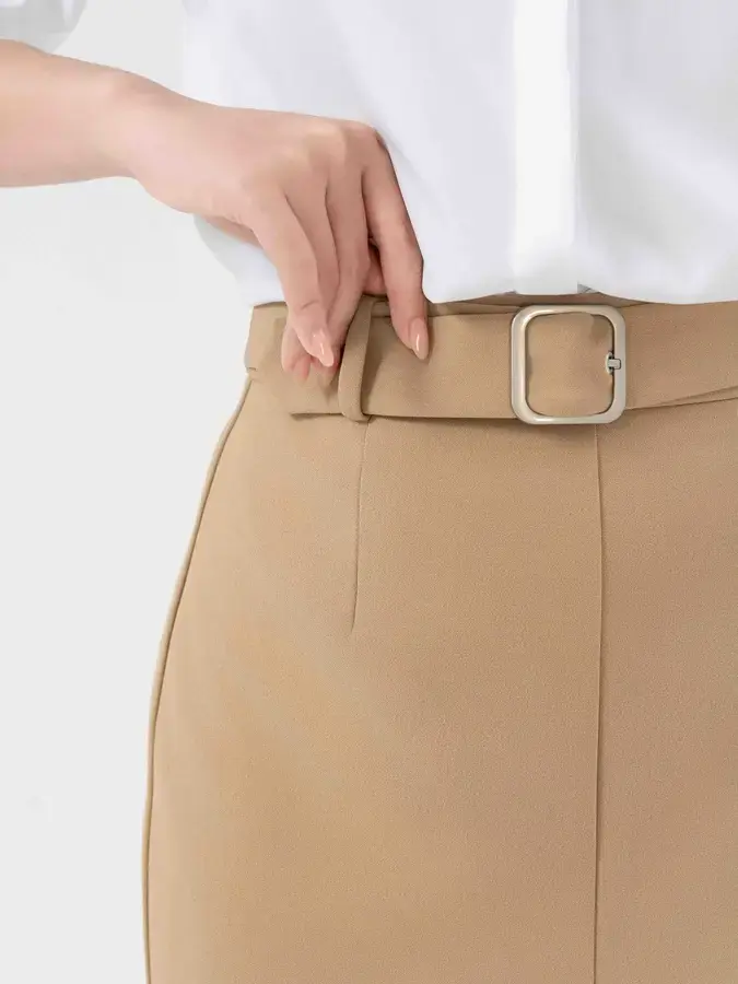 Chân Váy Nữ Đuôi Cá Đai Bọc - Be - S