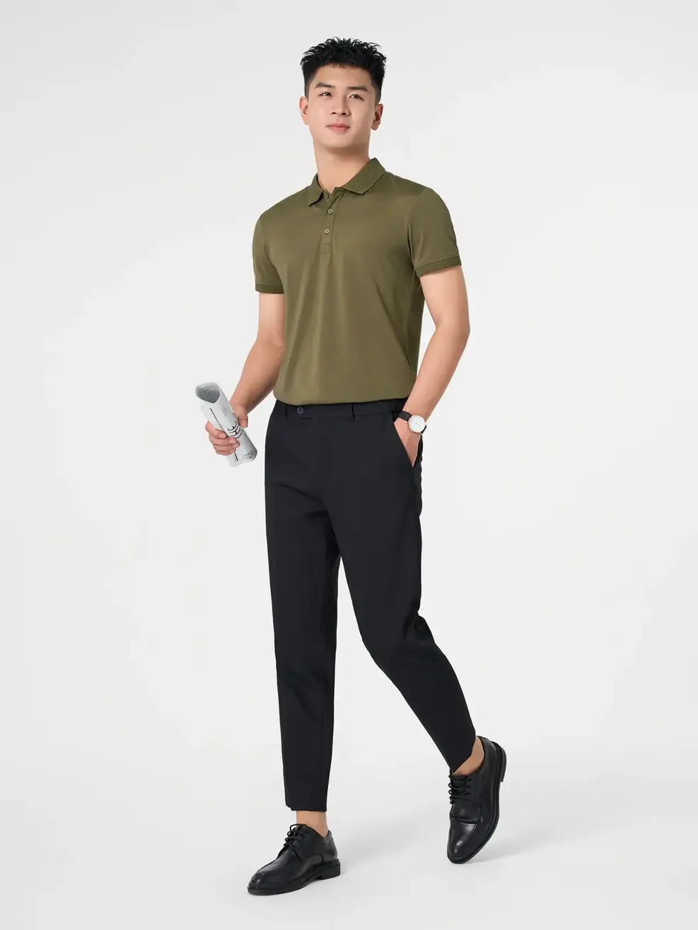 Áo Polo Nam Coolmax Bo Dệt Nổi-APM5179 - Ô LIU 029 - M