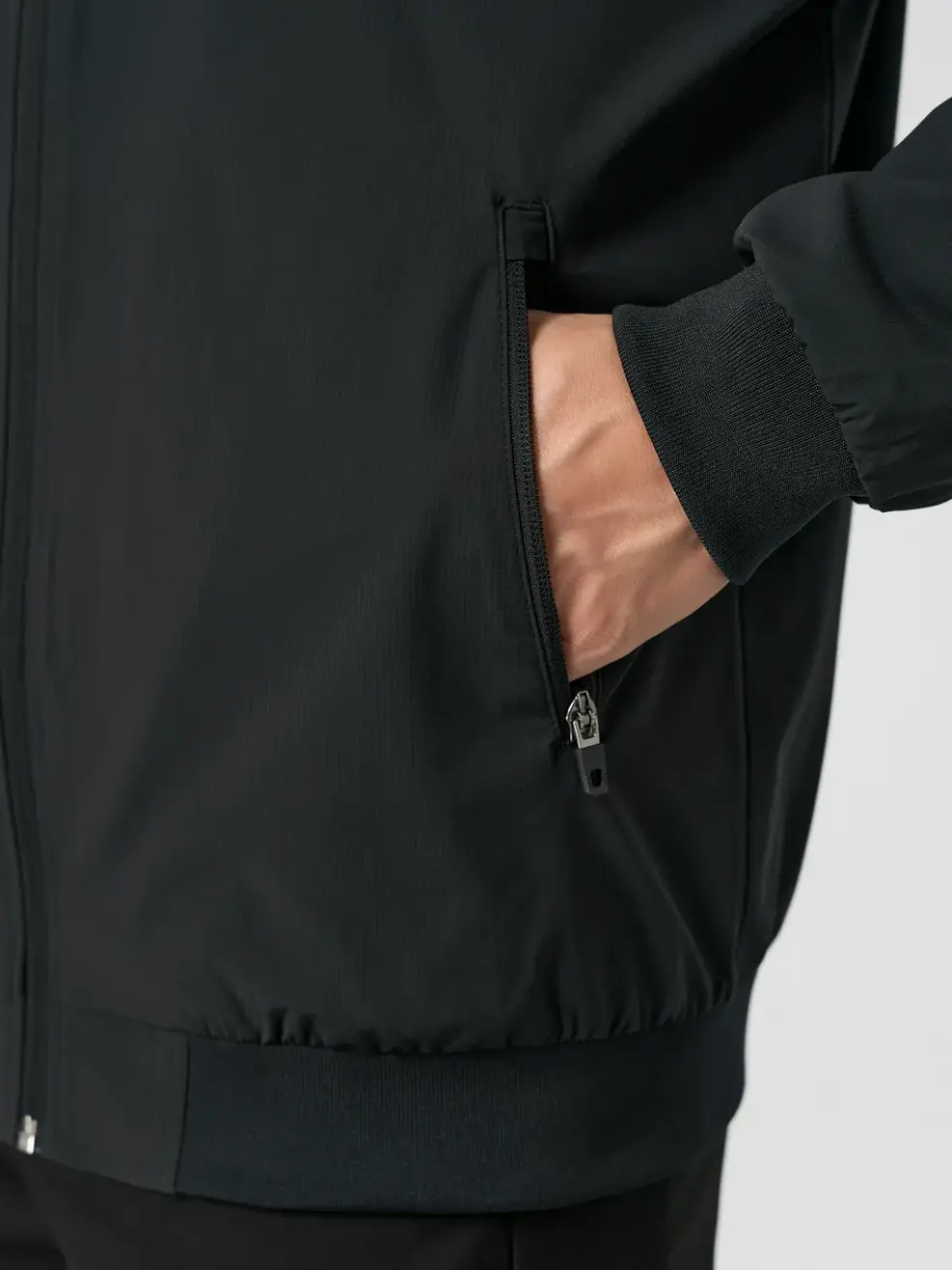 Áo Khoác Nam Bomber Phối Lót - Đen - M